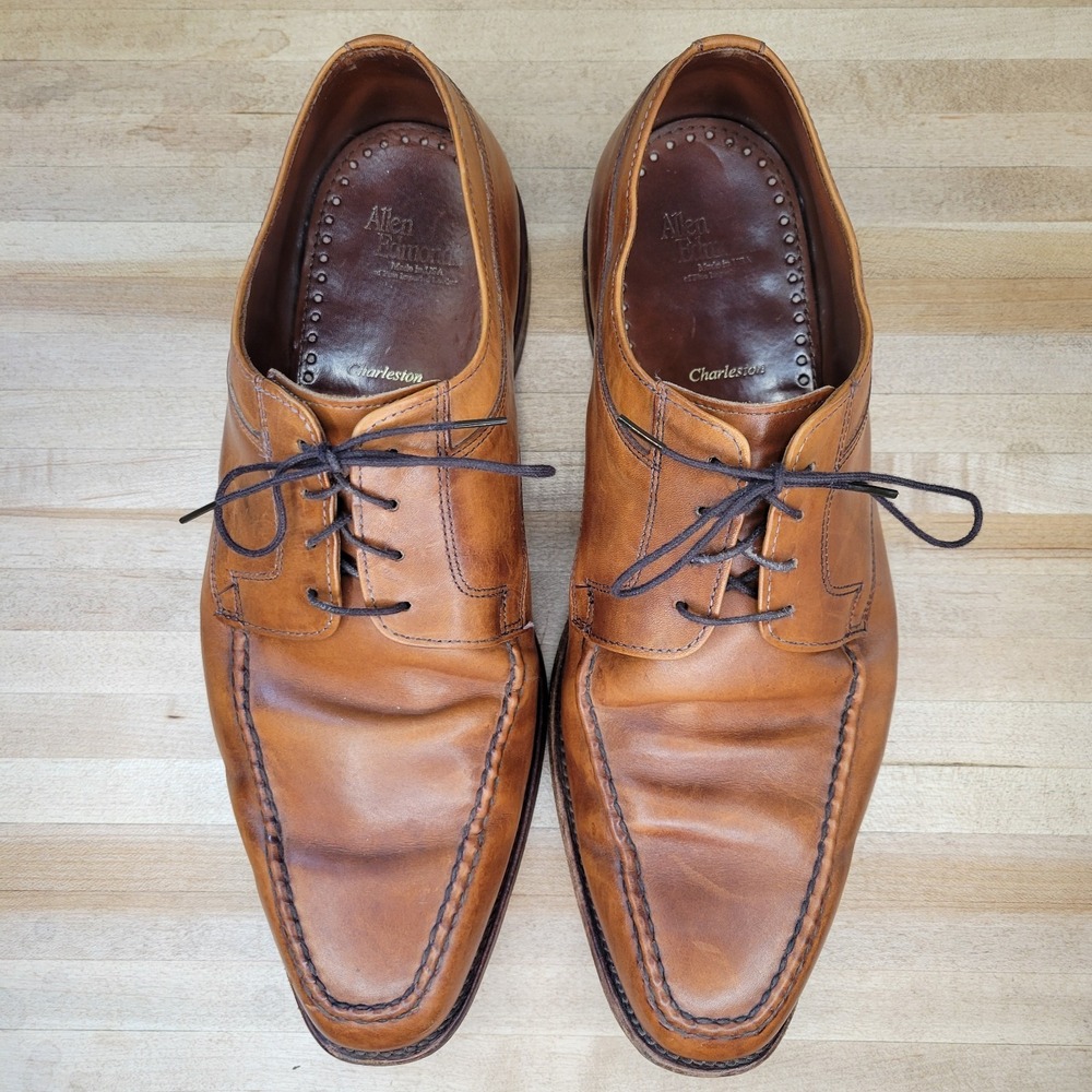 Allen Edmonds Mens Charleston Oxford Brown Leather Shoes Size 10.5 3E Wide EEE - Picture 7 of 16